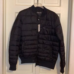 Black Members Only puffer coat